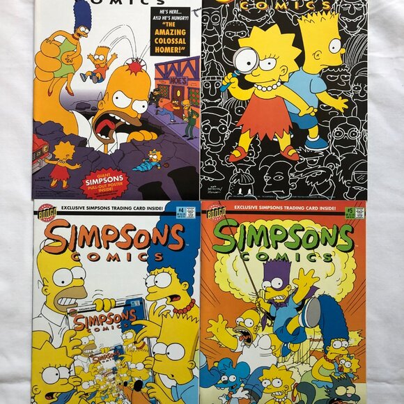 SIMPSONS COMICS -Lot of FOUR (4) Comic Books- ISSUES #1, #3, #4, & #5 - Picture 1 of 14